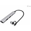 I-tec Hub usb i-tec metallico 4 porte USB-C/-A 1xUSB 3.0 + 3xUSB 2.0 [CAHUBMETALMINI4]