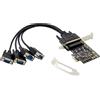 Conceptronic Scheda di interfaccia e adattatore Conceptronic EMRICK12B 4 porte seriali PCIe/RS232 Nero [EMRICK12B]