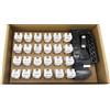 Kit frutti Techly IWP-KIT-C6AU90 RJ45 Cat.6 UTP 90 grado Keystone con pinza primpatrice Bianco/Nero 24pz [369243]