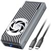 Graugear Custodia SSD Graugear G-M206-20G-F esterno per M.2 NVMe con ventola 20Gbit/USB-C 3.2 Grigio