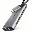 AXAGON Hub Usb Axagon HMC-6L2L HDMI 4K 2xUSB-A/1xUSB-C Grigio [NUAXNUS7PHMC6G2]