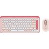 Logitech Tastiera Logitech Pop Icon Combo Wireless con Mouse ITA Rosa/Bianco [920-013117]