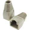 Techly Copriconnettore Techly per Plug RJ45 6.0mm Grigio 10pz [IWP-CBOOT-GRT]