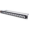 Techly Pannello Patch Techly 1HE Slim Keystone Senza Frutti 24 Posti Nero