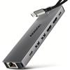 AXAGON Hub usb Axagon HMC-7HX2 USB hub 7in1 5Gbps 2xHDMI GLAN USB-C [NUAXNUS7PHM7HX2]