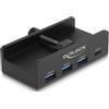 Delock Hub usb Delock 4 porte 3xUSB-A/1xUSB-C 5000Mbps Nero [64284]