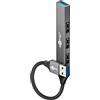 Goobay Hub Usb Goobay 74456 4 porte 3x Usb 2.0 + 1x Usb-a 3.2 Gen1 5Gbps Grigio chiaro [74456]