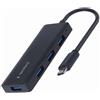 Gembird Hub usb Gembird USB 3.1 tipo C 4 porte Nero [UHB-CM-U3P4-02]
