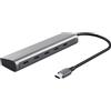 Trust Hub Usb-C Trust 5 porte Grigio [25136]