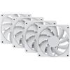 HYTE Ventola 120x120 Hyte FA12 PWM 4x 120mm Bianco neve [FAN-HYTE-FA12-WW-4]