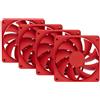HYTE Ventola 120x120 Hyte FA12 PWM 4x120mm Rosso [FAN-HYTE-FA12-RR-4]