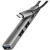 AXAGON Hub Axagon HUE-STC USB 3.0 a 4 porte con cavo USB-C 12cm Grigio [NUAXNUS4PHUESTC]