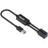 Hamlet Hub Usb Hamlet XHUB-02UC-5GY Usb 3.0 con cavo Y 30cm Da Usb-c ad 2x Usb-a Nero [XHUB-02UC-5GY]