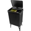 WELL HOME MOBILIARIO & DECORACIÓN WELL HOME - Pattumiera intelligente per riciclaggio, con apertura automatica e contatto manuale, 15 l, 35,5 x 26 x 60 cm, colore: Nero