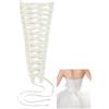 NBEADS Corsetto per Schiena, Kit Corsetto per Abito da Sposa Largo 3cm Kit di Ricambio per Cerniera per Abito da Sposa da Donna Kit per Abito da Ballo Formale, Beige