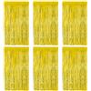 Alaoo Tende Metalliche Feste,6pcs Tende Metalliche Feste,1x2m Capodanno | Tenda con Frange di Compleanno, Tende Decorative Lucide per Feste, Adatto per Compleanni, Matrimoni, Feste di Capodanno