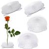 Dhisperares 4 Pezzi Flower Frog, Fiore Della Rana del Fiore Supporto Rotondo in Plastica, Trasparente Disposizione dei Fiori Pin con 3 Ventose Ikebana Kenzan Rane per Giardino, Hotel, Decorazione per la Casa
