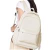 HYC00 Zaino da Scuola Superiore Media Ragazza Casual Zainetto Università Donna Zaini Scuola Media Ragazza Zaino Scolastici Superiori Impermeabile Zaini Porta pc 14 Pollici School Backpack,Beige