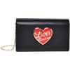 Love Moschino Borsa PU Nero con Logo Cuore