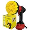 Kornely Spazzola Trapano Premium, Morbida 13cm, Giallo, Bagno & Multiuso | 10x piu efficiente, antigraffio, setole a doppia densita; piastrelle, box doccia, bagno, cucina; gambo esagonale 8mm