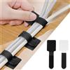 PetGlimmer 60 Pcs Fascette Adesive Cavi Autoadesivo, Riutilizzabili Chiusura a Strappo, Fascette Fermacavi Autoadesive, Nascondi Cable Management Scrivania, Hook and Loop Cable Tie per Cavi per Laptop, Desktop