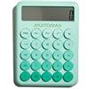 Muitomas, Calcolatrice con Display Ampio a 12 Cifre, Portatile, Alimentazione con Batteria AAA, Colore Verde Salvia