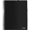 Dohe - Cartella con 30 buste e spirale - A4 (24 x 31 cm), chiusura in gomma elastica, copertina rigida in polipropilene 800 micron, forniture per ufficio - Nero