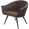 L'Oca Nera Poltrona Imbottita Top Care 73x64xh75 cm Marrone