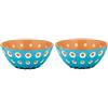 Guzzini LE MURRINE Set 2 ciotoline Azzurro-Arancio