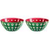 Guzzini LE MURRINE Set 2 ciotoline Verde-Rosso