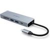 SUTOUG Docking Station, Hub USB C 10 in 1 con HDMI 4K, porta di trasferimento dati USB-C, 2* USB3.0 tipo A, 2* USB 2.0 tipo A, lettore di schede SD/TF, jack stereo da 3,5 mm per Mac OS e Windows