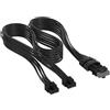 CORSAIR Elite Premium Type 5 con Guaina Individuale cavi alimentatore 2x 8 Pin a PCIe 12V-2x6 600W - Guaina in paracord a tripla maglia, compatibile con PSU Corsair Type 5 - Nero