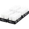 Hofer - Candele Bianche a Colonna - 4,5 x 9 cm - Set di 32 Piccole Candele Decorative Cilindriche - Colore Bianco - Lunga Durata di 12 Ore - Cera Antigoccia - Non Profumate - Prodotte in Austria