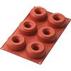 silikomart STAMPO IN SILICONE N.6 DONUTS ø75/25 H28 MM ARANCIO IN GIFT BOX