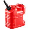 VEVOR Contenitore per Carburante 9,5 L con Beccuccio e Scala Trasparente, Portata Massima 0,25L/s, per Liquidi Piatto Portatile per la Maggior Parte delle Auto, Moto, ATV, UTV, Rosso, 1 Confezione