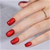 Aribliseza Unghie Finte Adesive, 24 Pezzi Vino Rosso & Extra Corte Gel, Lucido Arrotondato Riutilizzabile, Set Manicure per Donne