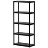 ArtPlast Scaffale 5 ripiani in polipropilene artplast tempo nero portata 150 kg 80x40x176 cm