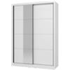 BellaHome Armadio 2 ante scorrevoli bellahome alba con specchio bianco 155,2x59,8x215,7 cm