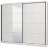 BellaHome Armadio 2 ante scorrevoli bellahome alba con specchio bianco 250,8x59,8x215,7 cm