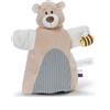 NICI Orsetto doudou 2 in 1, morbido peluche marionetta per neonati e bambini, per giocare, afferrare, coccolare e scoprire, 26 x 25 cm, beige - 61856