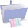 KONVINIT Cartella Portadocumenti a4 Portadocumenti Espandibile Cartelletta Fisarmonica con 8 tasche Cartellette a Soffietto Chiusura con Bottone Documenti Organizer