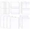 DOPENSPI 12 pcs raccoglitori trasparenti impermeabili formato A5 a 6 fori, tasche per fogli mobili, buste per la pianificazione del budget, tasche per inserti, documenti fotografici, francobolli