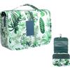 AUMEEKO Borsa da viaggio per cosmetici, borsa da toilette da appendere per donne, per organizzare gli articoli da toilette personali, organizer a forma di foglia di banano con ganci
