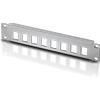 Intellinet Pannello Patch 10'' 1 HE 8 posti per Frutti Keystone Grigio