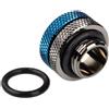 BITSPOWER Raccordo watercooling Bitspower Multi-Link Anschluss gerade G1/4 Pollici 12mm AD nero lucido / blu