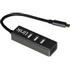 Link Hub usb Link tipo-C a 4xUSB 2.0/USB-C M/F Nero [LKHUB306]