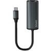 SAVIO Adattatore di rete Savio AK-56 USB-C 3.1USB-C 3.1 Gen 1 maschio a RJ-45 Gigabit Ethernet femmina Grigio [AISAOASAVIOAK56]