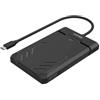Unitek Custodia Unitek DiskGuard Raiden 2.5" USB-C a SATA III HDD/SSD Nero [Y-3036A]