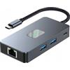 TB Hub Usb Tb 7in1 tipo C/Hdmi/Pd/Sd/Tf/Argento/Nero [AKTBXVA7W1UHPRJ]