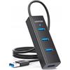 Unitek Hub Usb Unitek 4xUSB-A 3.1 Gen1 5Gbps con una porta USB-C Nero [Y-3089V01]